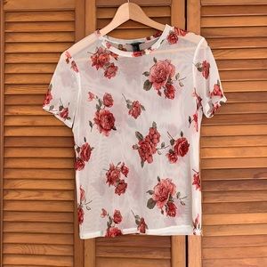 Mesh floral top